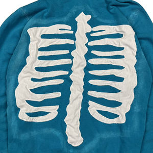 New 2025 customized hiphop contrast patch work applique embroidery zipper up stylish men <b>hoodie</b> knitted top zip men <b>hoodies</b> - Product Image 6