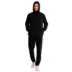Vente en gros de fabricants de survêtements 100% coton personnalisés pour hommes, taille plus, pull à capuche brodé d'appliques et ensemble de jogging unisexe - Product Image 5