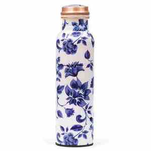 Bouteille d'eau en cuivre anti-fuite avec drapeau américain, très populaire, pour l'extérieur, la maison, le bureau, les cadeaux, bouteille d'eau en cuivre pur avec couvercle - Product Image 6