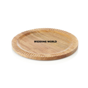 Forma redonda Diseñador de lujo Nueva placa de madera Hecho a mano Venta caliente Utensilios de cocina Artículos para el hogar Venta al por mayor Placa de madera - Product Image 2