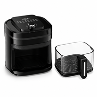 Friteuse à air professionnelle 3L 5L 6L 7L avec chambre en verre visible et durable, poignée facile à utiliser pour les détaillants d'appareils électroménagers