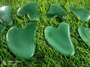 Piedra Natural de Jade verde para masaje facial, piedra de Guasha Natural, de la mejor calidad, venta al por mayor - Product Image 6