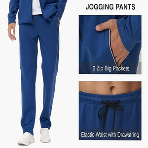 Trajes de chándal para hombre de color sólido, chándal personalizado con logotipo, conjuntos de Jogger de dos piezas, chándal de lana para hombre, traje de entrenamiento de algodón pesado 100% - Product Image 4