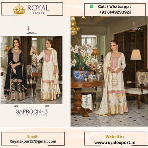 Nouveau Chinon lourd de concepteur exclusif avec la collection de costume de travail de broderie en gros par Royal Export - Product Image 2