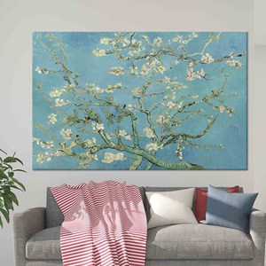 Tableau sur toile Van Gogh : Fleur d'amandier, Élégance florale imprimée, TOILE ENVELOPPEE - Product Image 1