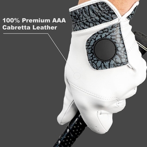 Durable and Stylish sheepskin Golf Gloves Premium Cabretta Leather Print Design Golf Glove for Men Women, Left & Right Hand Fit - Product Image 4