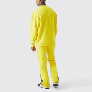 Chándal de lana bordado para hombre de invierno, gran oferta, informal, de manga corta, cuello redondo, chándal, moda para hombre, conjunto de 2 piezas personalizable - Product Image 2