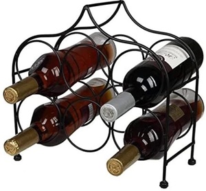 Unique Design Black Finished Metal Adjustable Height Eco-Friendly Modern <b>Wine</b> Bottle Rack for <b>Bar</b> Hotel Restaurant Hot Selling - Product Image 3