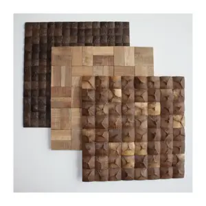 Azulejos de mosaico de coco decorativos naturales al por mayor, azulejos de cáscara de coco orgánicos sostenibles para manualidades