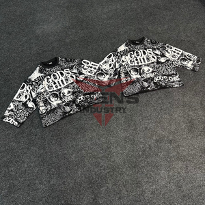 เสื้อยืดครอปสำหรับผู้ชายเสื้อครอปแบบมีน้ำหนักเบา2025ฟอกซีดออกแบบโลโก้ได้ตามต้องการ - Product Image 3