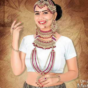 Conjunto de joyería nupcial de diseño tradicional antiguo de 970gm, collar pesado, pendientes para bodas y ocasiones especiales, conjuntos de joyería de moda - Product Image 4