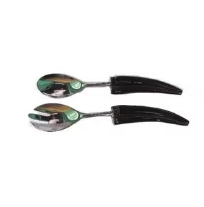 Ensemble de serveurs à salade de luxe moderne en acier inoxydable plaqué or, outils à salade pour la maison et les restaurants, passe au lave-vaisselle - Product Image 5