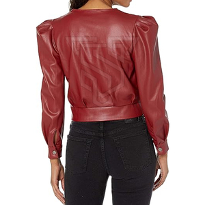 Meilleures ventes Haut en cuir pour femmes Vêtements à la mode Haut en cuir décontracté Nouveau style Haut en cuir personnalisé - Product Image 2