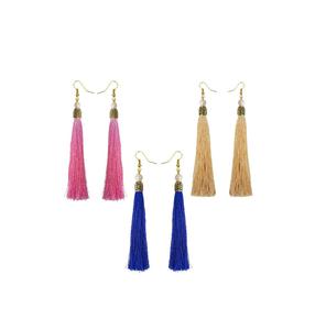 Pendientes de Seda de Color Negro Sólido de Alta Calidad para Mujer, Uso en Bodas, Hechos a Mano, los Mejores Pendientes, Embalaje Personalizado en Oferta - Product Image 6