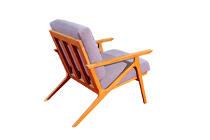 Chaise longue en bois moderne du milieu du siècle avec coussins pour la maison salon appartement hôtel villa utilisation de meubles - Product Image 4