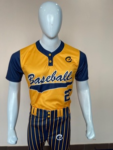 เครื่องแบบเสื้อเบสบอลผ้าโพลีเอสเตอร์แบบปรับแต่งได้ครึ่งแขน - Product Image 5