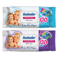 Lingettes humides Freshmaker Fruit Pocket, 15 pièces, 110x190mm, parfum floral, matériau non tissé, certifié ISO, haute qualité, usage domestique