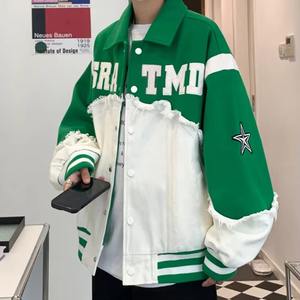 Veste universitaire matelassée patchwork sur mesure OEM ODM, coupe ample, décontractée, vêtements de travail, écologique, respirante, unisexe - Product Image 4