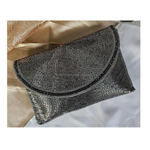 กระเป๋าแฟชั่นสไตล์โบฮีเมียนอินเดียสำหรับผู้หญิงกระเป๋าทรงแมสเซนเจอร์ประดับลูกปัดแนวโบฮีเมียนทางออกแบบทำมือกระเป๋าคลัทช์สำหรับช้อปปิ้งยามเย็น - Product Image 6