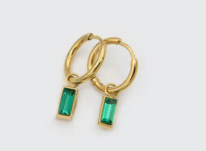 Pendientes de Perlas de Cornalina con Precio Razonable, Chapados en Oro de Latón, 15 mm, Regalo de Aniversario Vintage Unisex - Product Image 4