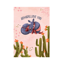 Cartes de vœux 3D pop-up sur le thème des armadillos en couple pour la Saint-Valentin, carte pop-up 3D avec enveloppe, parfaite pour la Saint-Valentin