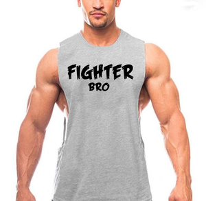 High Quality 100% Cotton Men's Gym Tank Tops Casual Fitness <b>Bodybuilding</b> <b>Vest</b> Breathable High Quality Tank Tops in Plus Sizes - Product Image 1