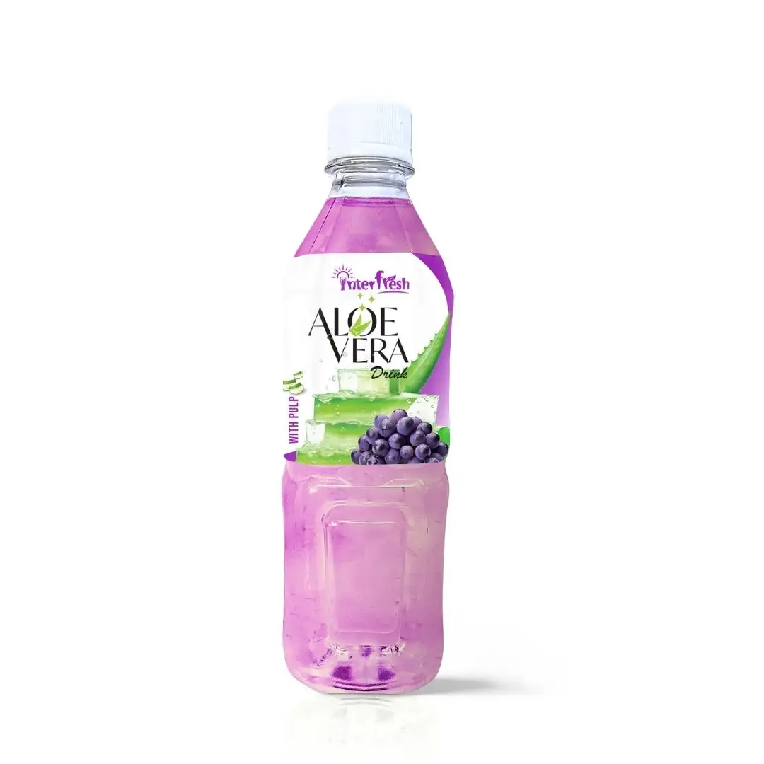 500ml miglior prezzo di Aloe Vera bevanda fresca con polpa di succo d'uva con fornitore del Vietnam produzione di OEM