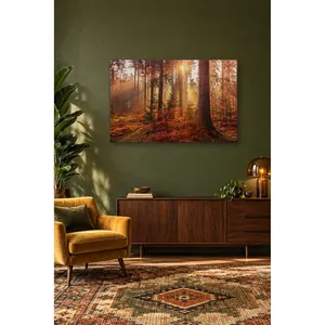 Impression sur toile Fida Sunbeams Through Autumn Forest - Product Image 4