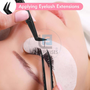 Pince à épiler OEM en acier inoxydable avec pointes en fibre, 65 degrés, noire, pour extensions de cils volume fin, précision, durable, pointe Nano Grip, personnalisable - Product Image 4