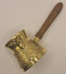 Cafetière turque en laiton avec poignée en bois, vaisselle, tasse à café, décoration de table pour la maison, la cuisine, le restaurant, l'hôtel, les fêtes, vente en gros - Product Image 3