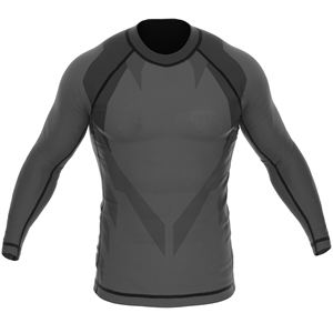 Nueva llegada de los hombres de la camisa de compresión UPF50 impreso personalizado liso Rash Guard de secado rápido Anti-UV al por mayor No Gi Rash Guard camisas - Product Image 1