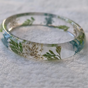 Brazalete de Resina Gruesa Ecológico Personalizable de Alta Calidad, Joyería Coleccionable de Arte Tradicional Hecha a Mano Elegante - Product Image 1