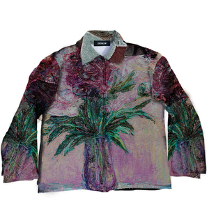 DiZNEW Veste tapisserie personnalisée à motif d'Edward aux mains d'argent Vestes pour hommes de grande taille Manteaux jacquard Veste à fermeture éclair - Product Image 1