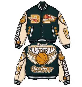 Bordado de cuero mangas Letterman Varsity chaquetas para hombres Varsity chaquetas personalizadas - Product Image 2