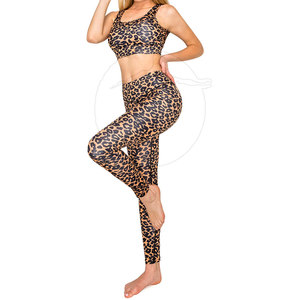 2 uds., ropa de gimnasio transpirable ecológica, conjuntos de Yoga de alta elasticidad sin costuras con función de pulgar, opciones de talla grande, patrón impreso - Product Image 5