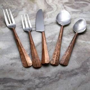 Ensemble de couverts en acier inoxydable avec manche en os brun, poli miroir, style élégant/luxueux pour la maison et les cadeaux de mariage - Product Image 2