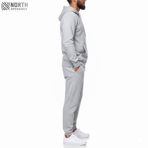 Conjunto Deportivo de Dos Piezas para Hombre, con Capucha, Informal, para Gimnasio, Fitness, Entrenamiento, de Felpa Técnica, Estilo Francés, Talla Grande, con Logotipo - Product Image 6