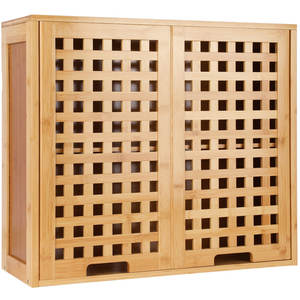 Solid Wood <b>Wall</b>-<b>mounted</b> Bathroom <b>Cabinet</b> Elegant Bathroom Furniture - Product Image 1
