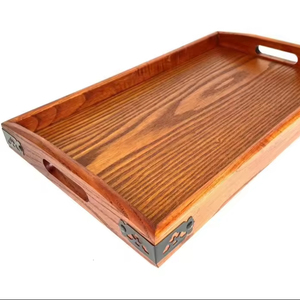 Bandeja de Madera Artesanal con Elegantes Asas, Organizador Rústico para Cocina, para Té, Café, Aperitivos, Decoración del Hogar, Calidad Doméstica - Product Image 2