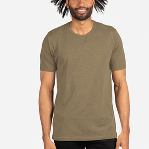 T-shirts pour hommes en tissu éco-tri-mélange, hauts pour hommes, col rond, manches courtes, imprimés, en coton peigné, t-shirt pour hommes - Product Image 6