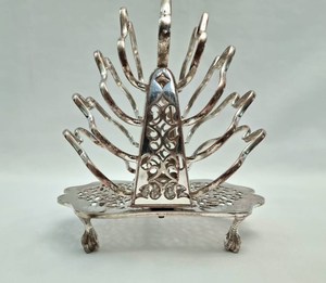 Support à pain grillé personnalisé en argent pour les tranches de pain du petit-déjeuner, accessoires de cuisine, rangement et organisation à domicile - Product Image 3