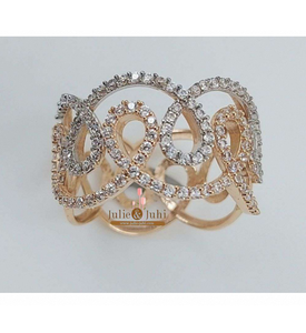 Anillo de Diamantes para Mujer, Oro de 18k, Joyería de Lujo Exclusiva que Ofrece un Diseño Elegante y un Brillo Brillante de Diamantes para Celebraciones de Boda - Product Image 3