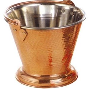 Premium Quality Handmade Hammered Copper Gravy <b>Bucket</b>/Balti - Product Image 1