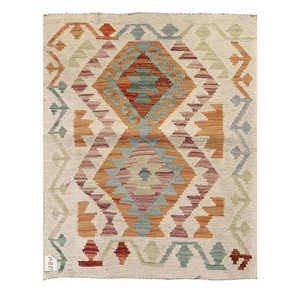 Alfombra Imaco Maimana, Alfombra Kilim Afgana, 85 x 67 cm, Tapiz para Colgar en la Pared - Product Image 1
