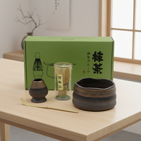 Fabricant Direct 3460875Set Accessoires de Thé en Céramique Résistants à la Chaleur Style Japandi Ensemble Matcha en Grès