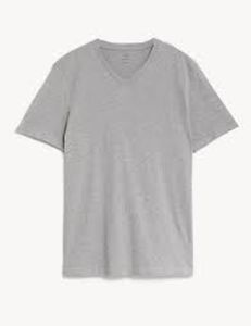 T-shirt en coton tricoté personnalisé pour homme, col en V, élégant, promotionnel, anti-plis, respirant, manches courtes, vente en gros à bas prix - Product Image 6