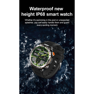 Montre connectée HT30 avec écran tactile IPS 360x360, Bluetooth, étanche IP68, tracker d'activité pour hommes, alarme, boussole, moniteur de sommeil - Product Image 3