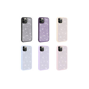 Funda de Silicona de Lujo Color Morado Intenso SAFA Ston Edition para iPhone 13 Pro Max, Diseño Brillante con Diamantes de Imitación, Compatible con Plus - Product Image 2