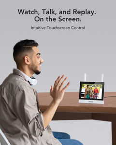 ANNKE 4CH 5MP 7 pollici Touch Screen LCD Monitor WiFi NVR con 2 pz 3MP telecamera WiFi Wireless sistema di rilevamento forma umana - Product Image 3