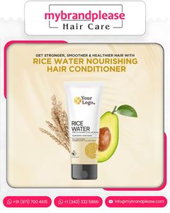 Conditionneur à l'eau de riz biologique OEM ODM de marque personnalisée Formule 2-en-1 hydratante et nourrissante pour lisser et réparer tous les cheveux - Product Image 2